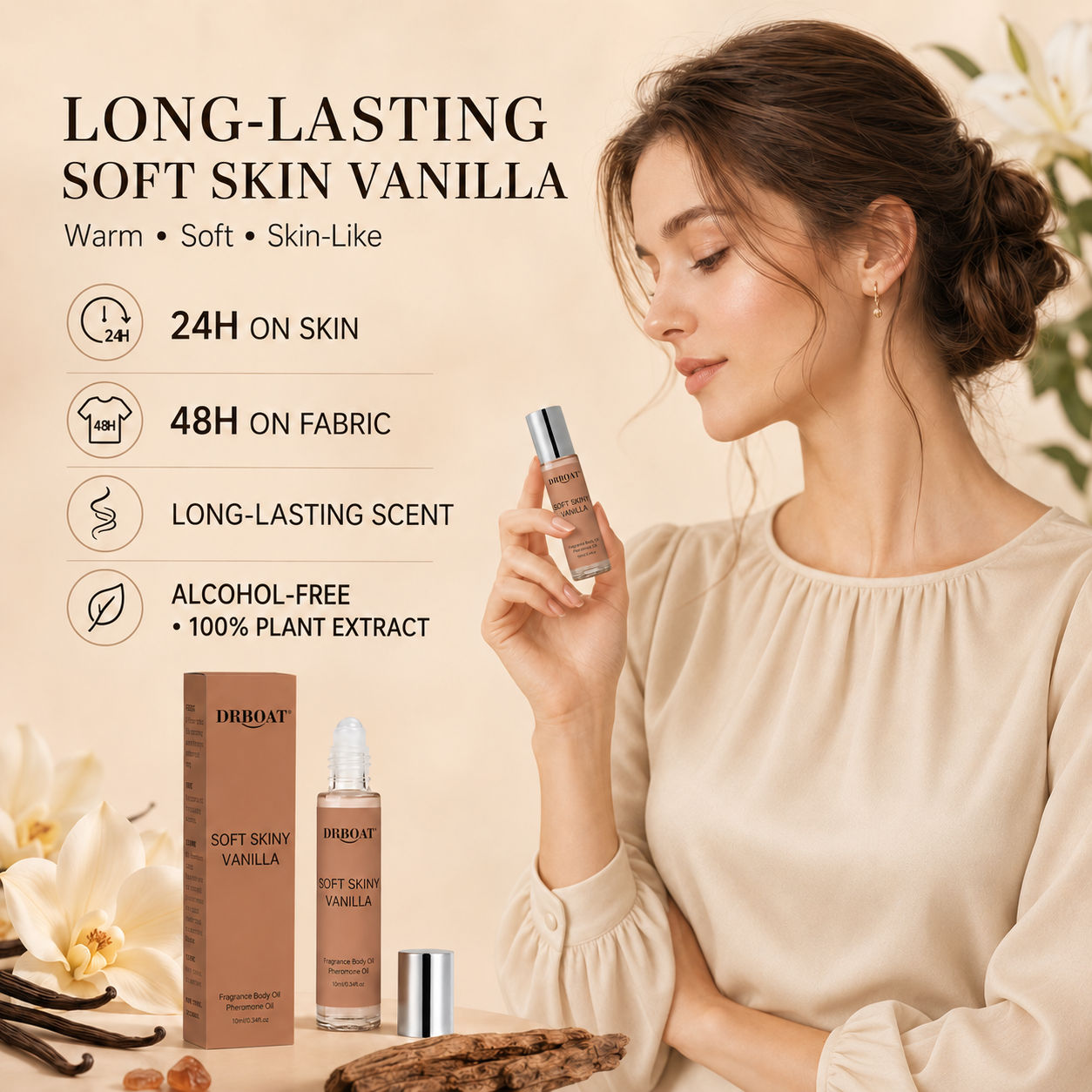 Perfume Fragrance Oil - زيت عطر للنساء، برائحة الفانيليا الشرقية